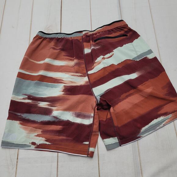 Smartwool active lined 8" shorts pockets printed horizon - Picture 5 of 10